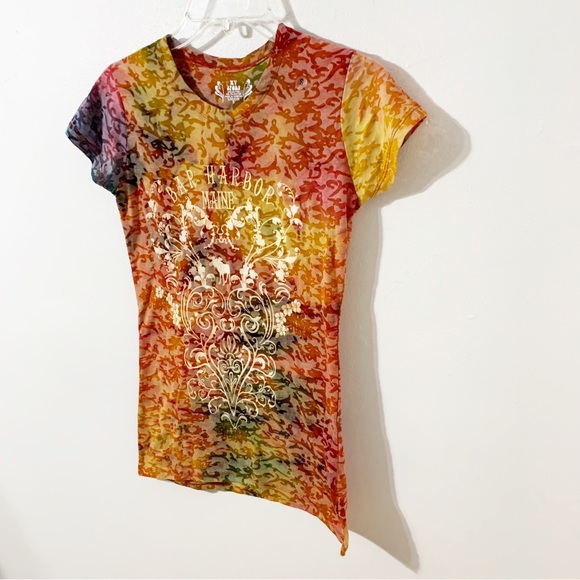 My Sport Burn Out Bar Harbor Maine Graphic Short Sleeve Tee. Shirt Multi Colored - Picture 2 of 8